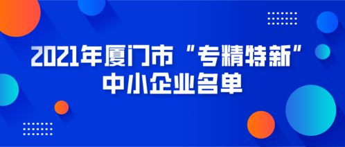 厦门市专精特新中小企业名单发布，数字化转型助力企业网站建设新机遇